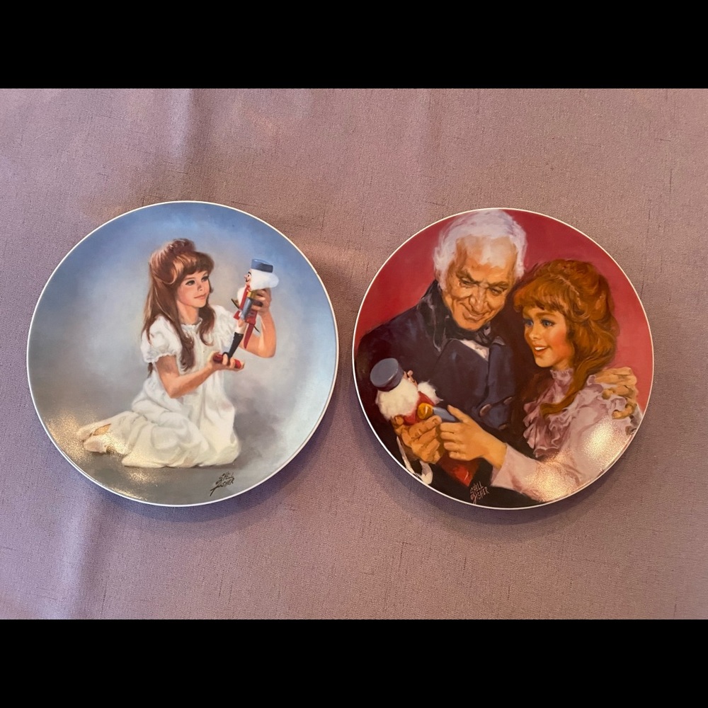 1st & 2nd in Nutcracker Ballet Plate Collection, by Portrait Artist Shell Fisher